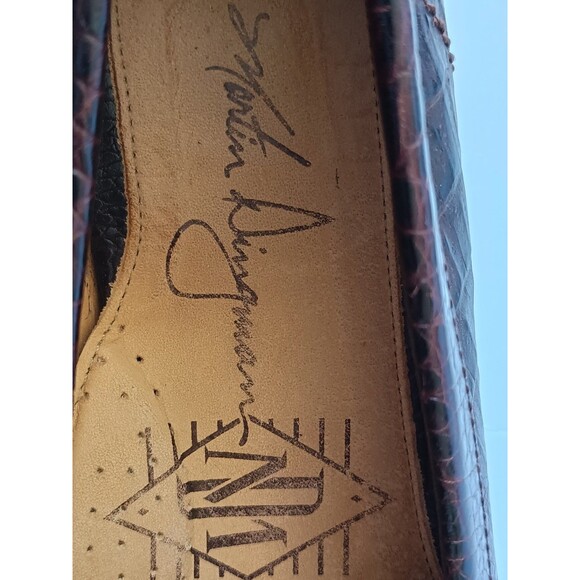 Martin Dingman Loafers Men’s 9.5 Brown Crocodile Embossed - Picture 8 of 9